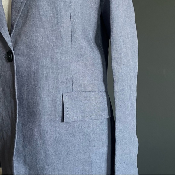 COS Women's Blue Linen Blazer - Picture 3 of 9